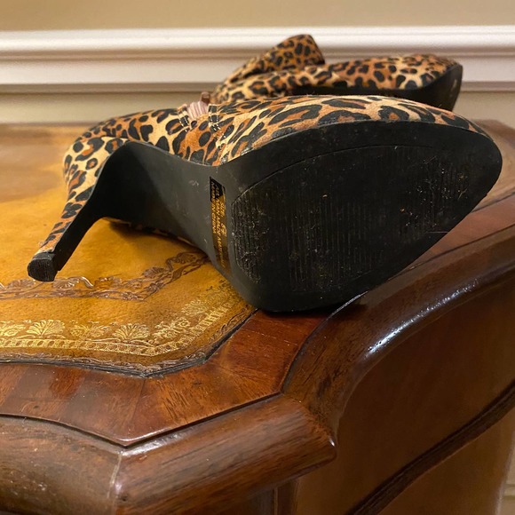 Qupid Leopard Print Stiletto Booties NEW - Picture 6 of 11